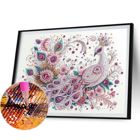 Diamond Painting - Partial Special Shaped - Peacock (30*40CM)