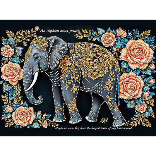 Diamond Painting - Partial Special Shaped - Elephant (30*40CM)