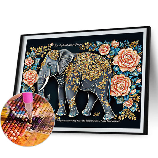 Diamond Painting - Partial Special Shaped - Elephant (30*40CM)