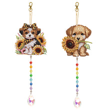 Load image into Gallery viewer, 2Pcs 5D DIY Diamond Painting Sun Catcher Crystal Painting Ornaments (Puppy)
