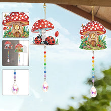 Load image into Gallery viewer, 2Pcs 5D DIY Diamond Painting Sun Catcher Crystal Painting Ornaments (Mushroom)
