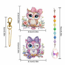 Load image into Gallery viewer, 2Pcs 5D DIY Diamond Painting Sun Catcher Crystal Painting Ornaments (Owl)
