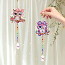 Load image into Gallery viewer, 2Pcs 5D DIY Diamond Painting Sun Catcher Crystal Painting Ornaments (Owl)
