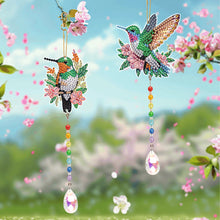 Load image into Gallery viewer, 2Pcs DIY Diamond Painting Sun Catcher Crystal Painting Ornaments (Hummingbird)
