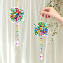 Load image into Gallery viewer, 2Pcs 5D DIY Diamond Painting Sun Catcher Crystal Painting Ornaments (Parrot)
