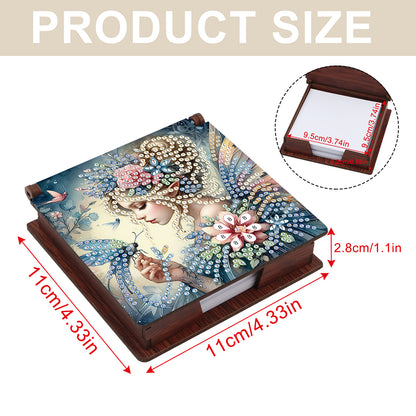Elf Girl Diamond Painting Notecard Box Gem Art Sticky Note Holder for DIY Art