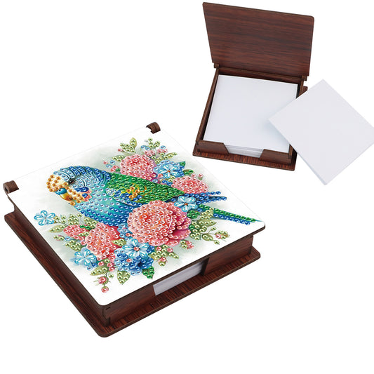 Parrot Diamond Painting Notecard Box Gem Art Sticky Note Holder for DIY Art