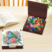 Load image into Gallery viewer, Parrot Diamond Painting Notecard Box Gem Art Sticky Note Holder for DIY Art
