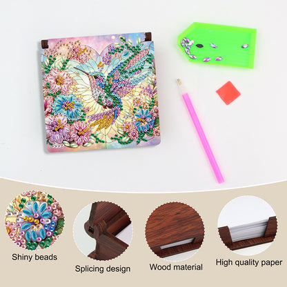 Hummingbird Diamond Painting Notecard Box Gem Art Sticky Note Holder for DIY Art