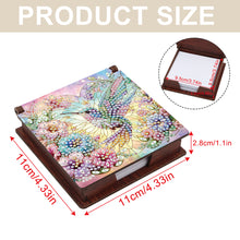 Load image into Gallery viewer, Hummingbird Diamond Painting Notecard Box Gem Art Sticky Note Holder for DIY Art
