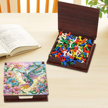 Load image into Gallery viewer, Hummingbird Diamond Painting Notecard Box Gem Art Sticky Note Holder for DIY Art
