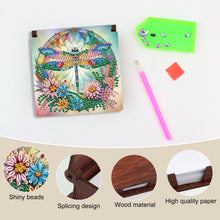 Load image into Gallery viewer, Dragonfly Diamond Painting Notecard Box Gem Art Sticky Note Holder for DIY Art

