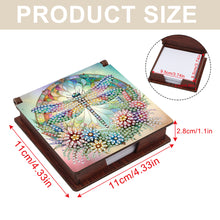 Load image into Gallery viewer, Dragonfly Diamond Painting Notecard Box Gem Art Sticky Note Holder for DIY Art
