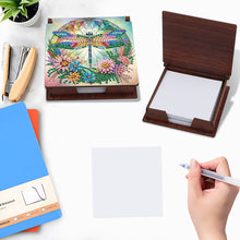 Load image into Gallery viewer, Dragonfly Diamond Painting Notecard Box Gem Art Sticky Note Holder for DIY Art
