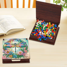 Load image into Gallery viewer, Dragonfly Diamond Painting Notecard Box Gem Art Sticky Note Holder for DIY Art

