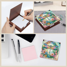 Load image into Gallery viewer, Dragonfly Diamond Painting Notecard Box Gem Art Sticky Note Holder for DIY Art
