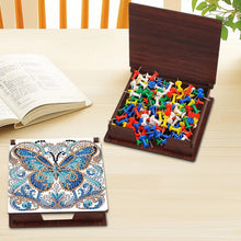 Load image into Gallery viewer, Butterfly Diamond Painting Notecard Box Gem Art Sticky Note Holder for DIY Art
