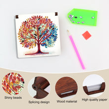 Load image into Gallery viewer, Tree Of Life Diamond Painting Notecard Box Gem Art Sticky Note Holder for Adult
