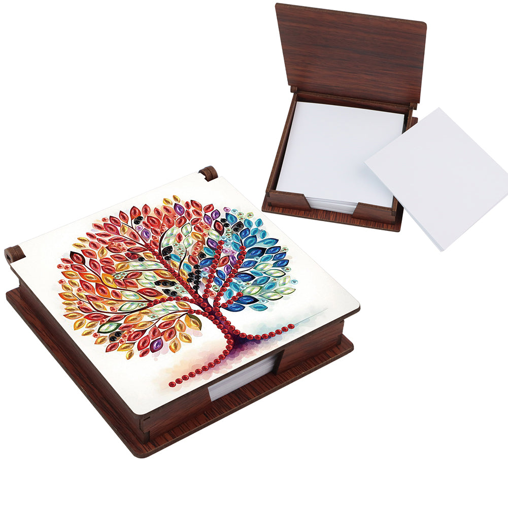 Tree Of Life Diamond Painting Notecard Box Gem Art Sticky Note Holder for Adult