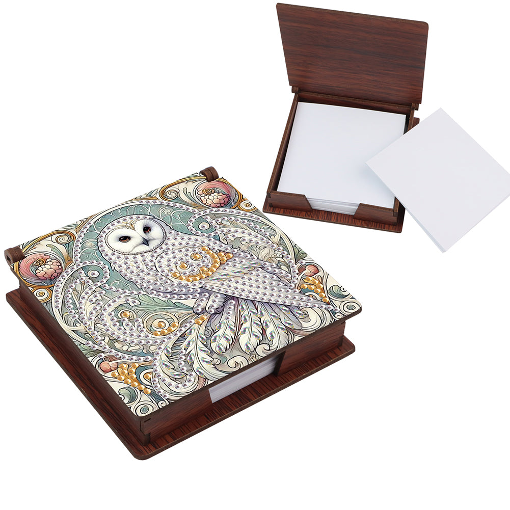 Owl Diamond Painting Notecard Box Gem Art Sticky Note Holder for DIY Art