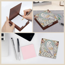 Load image into Gallery viewer, Owl Diamond Painting Notecard Box Gem Art Sticky Note Holder for DIY Art
