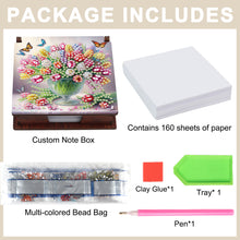Load image into Gallery viewer, Bouquet Diamond Painting Notecard Box Gem Art Sticky Note Holder for DIY Art
