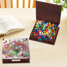 Load image into Gallery viewer, Bouquet Diamond Painting Notecard Box Gem Art Sticky Note Holder for DIY Art
