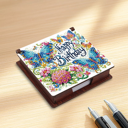 Butterfly Diamond Painting Notecard Box Gem Art Sticky Note Holder for DIY Art
