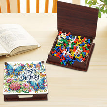Load image into Gallery viewer, Butterfly Diamond Painting Notecard Box Gem Art Sticky Note Holder for DIY Art
