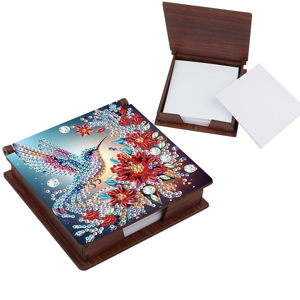 Hummingbird Diamond Painting Notecard Box Gem Art Sticky Note Holder for DIY Art