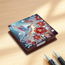 Load image into Gallery viewer, Hummingbird Diamond Painting Notecard Box Gem Art Sticky Note Holder for DIY Art
