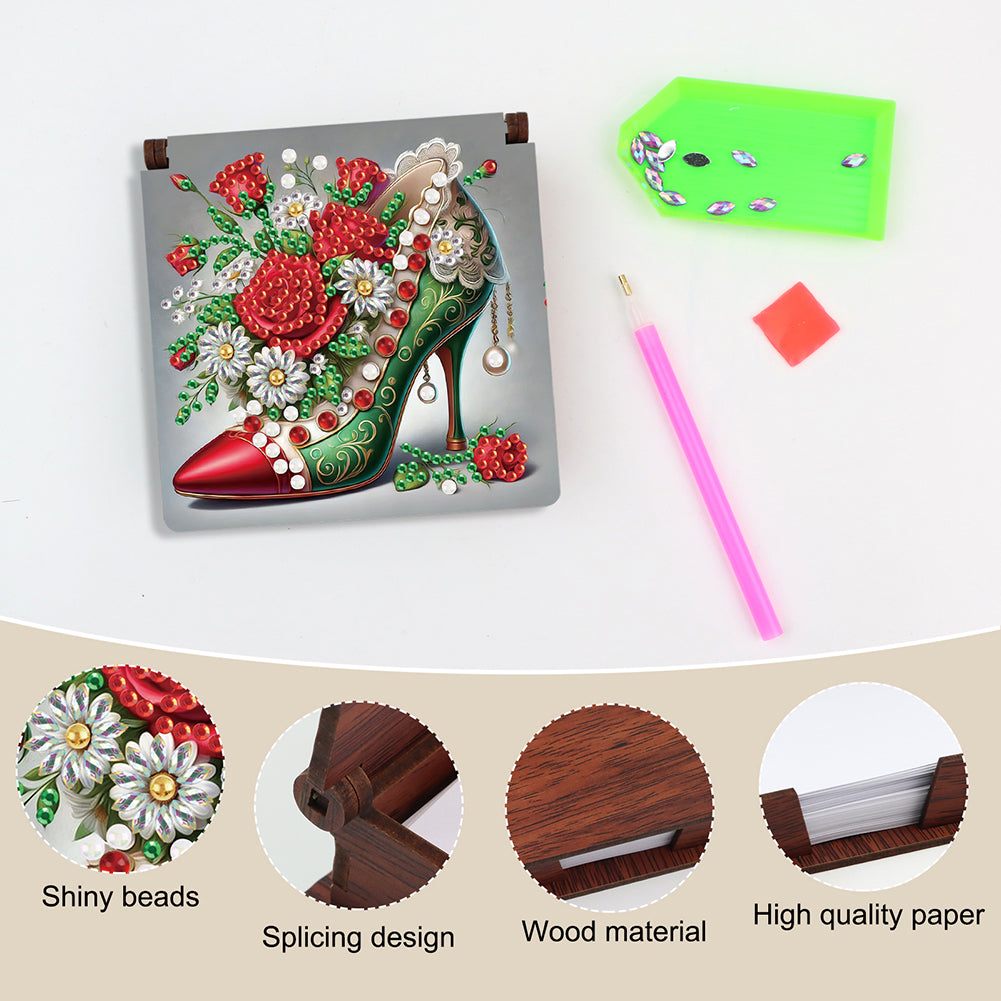 High Heels Diamond Painting Notecard Box Gem Art Sticky Note Holder for DIY Art