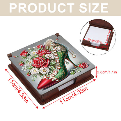 High Heels Diamond Painting Notecard Box Gem Art Sticky Note Holder for DIY Art