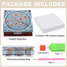 Load image into Gallery viewer, Flowers Diamond Painting Notecard Box Gem Art Sticky Note Holder for DIY Art
