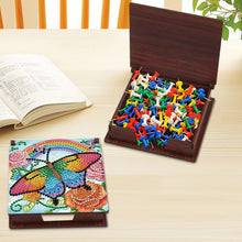 Load image into Gallery viewer, Butterfly Diamond Painting Notecard Box Gem Art Sticky Note Holder for DIY Art
