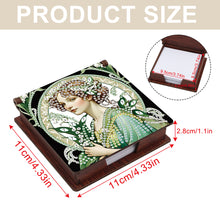 Load image into Gallery viewer, Elegant Lady Diamond Painting Notecard Box Gem Art Sticky Note Holder for Adults
