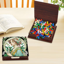 Load image into Gallery viewer, Elegant Lady Diamond Painting Notecard Box Gem Art Sticky Note Holder for Adults
