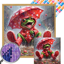 Load image into Gallery viewer, AB Diamond Painting - Full Square - Frog With Umbrella (40*40CM)
