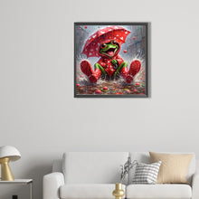 Load image into Gallery viewer, AB Diamond Painting - Full Square - Frog With Umbrella (40*40CM)
