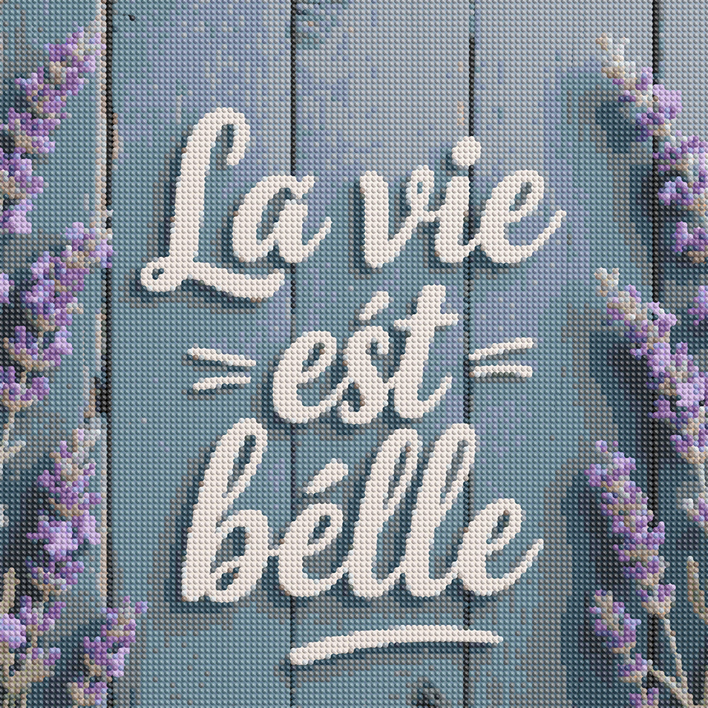 Diamond Painting - Full Round - French Life Is Beautiful (40*40CM)