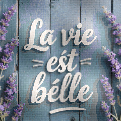 Diamond Painting - Full Round - French Life Is Beautiful (40*40CM)