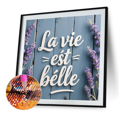 Diamond Painting - Full Round - French Life Is Beautiful (40*40CM)