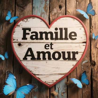 Diamond Painting - Full Round - French Family And Love (40*40CM)
