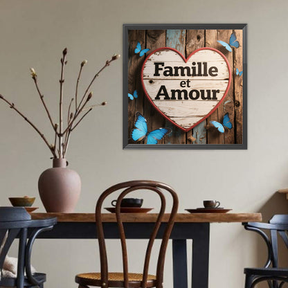 Diamond Painting - Full Round - French Family And Love (40*40CM)