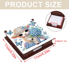 Load image into Gallery viewer, Animals Diamond Painting Notecard Box Gem Art Sticky Note Holder for Home Office

