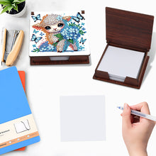 Load image into Gallery viewer, Animals Diamond Painting Notecard Box Gem Art Sticky Note Holder for Home Office
