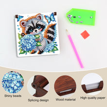 Load image into Gallery viewer, Animals Diamond Painting Notecard Box Gem Art Sticky Note Holder for Home Office
