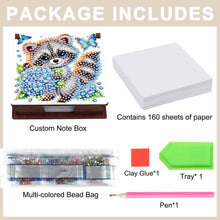 Load image into Gallery viewer, Animals Diamond Painting Notecard Box Gem Art Sticky Note Holder for Home Office
