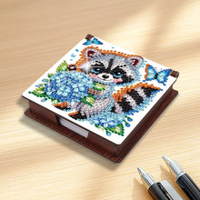 Load image into Gallery viewer, Animals Diamond Painting Notecard Box Gem Art Sticky Note Holder for Home Office
