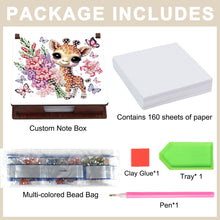 Load image into Gallery viewer, Animals Diamond Painting Notecard Box Gem Art Sticky Note Holder for Home Office
